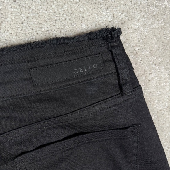 CELLO Black Flared Jeans‎ Ripped Distressed High Rise Bell Bottom Size 7 - 28 - Picture 9 of 10